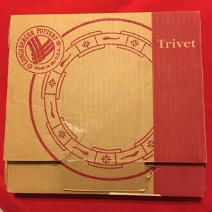 NWT Longaberger Pottery Trivet, 8-1/2” diameter